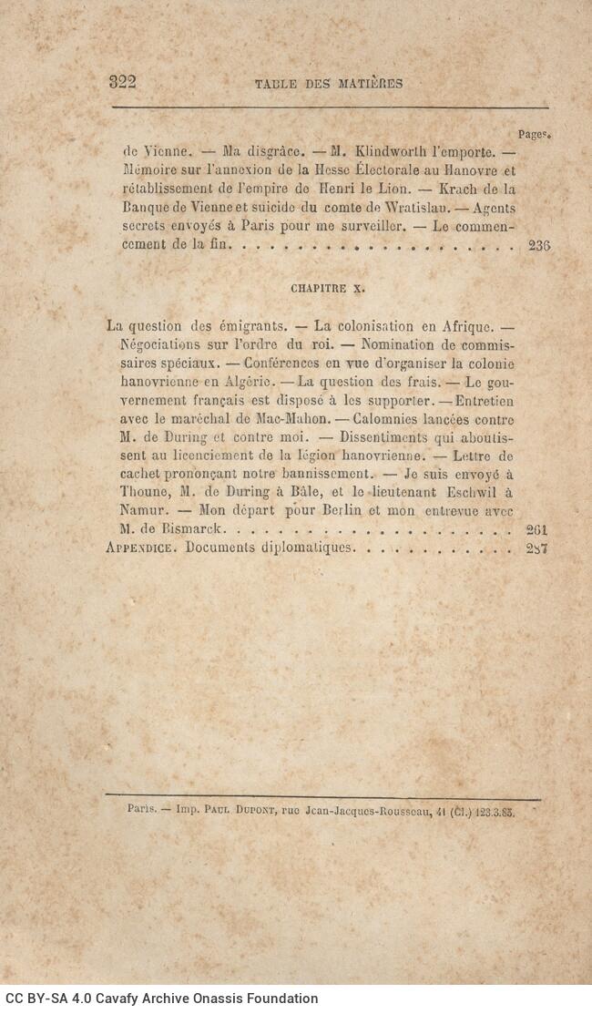 18,5 x 12 εκ. 6 σ. χ.α. + XIX σ. + 322 σ. + 2 σ. χ.α., όπου στη ράχη η τιμή του βιβλίου �